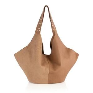Shiraleah Ryker Tan Pebbled Tote Bag – Large Neutral Shoulder Tote NWT